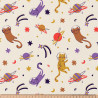Printed Cotton CHASTRO Ecru / Violet